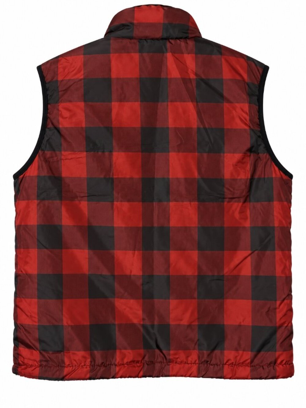 Buffalo David Bitton Women's L 14-16 Red Black Plaid Puffer Vest Sherpa Lined - Picture 3 of 6